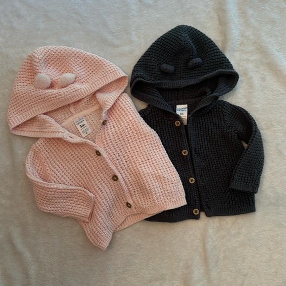 Carter's Other - Carters knit jacket 3mo, pink and grey